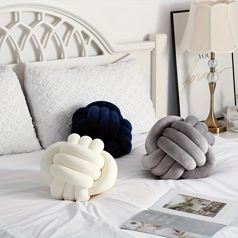 Chunky Rope Knot Textured Throw Pillow