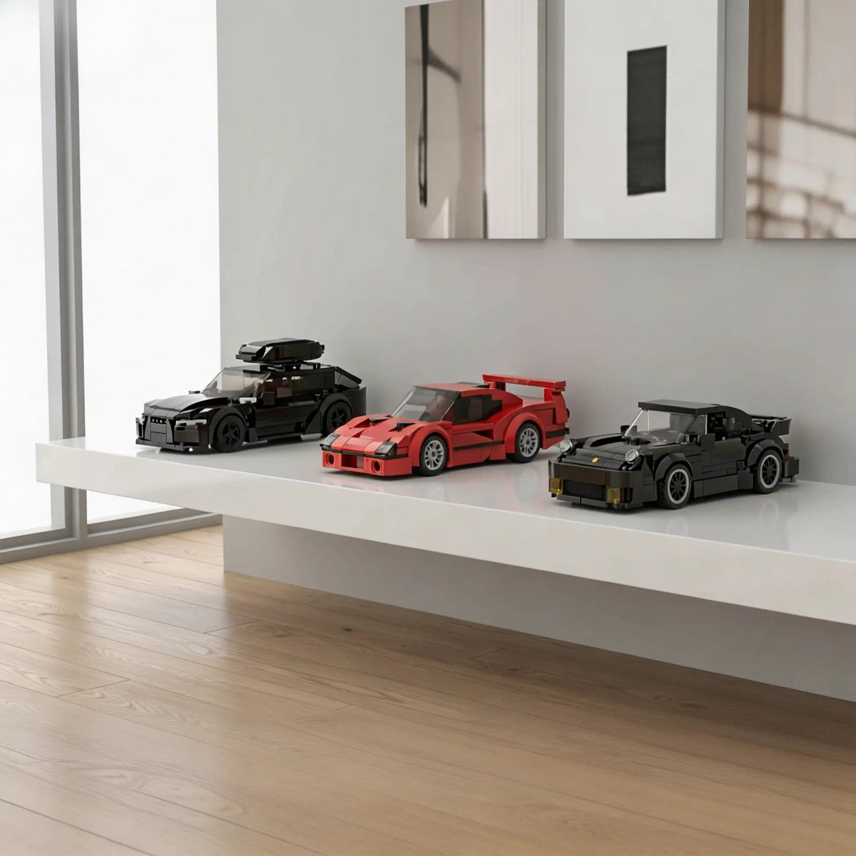 Mini Brick Build Sports Car Building Block Model Set