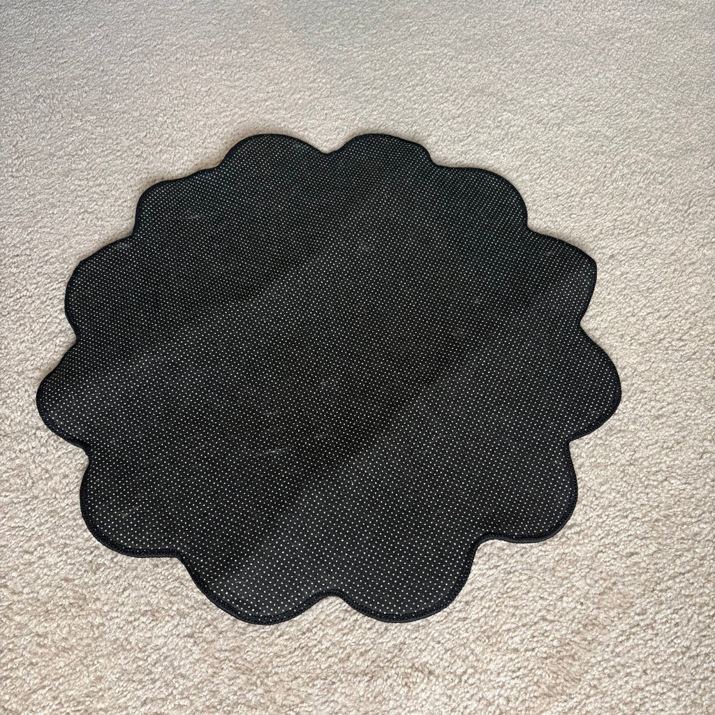 Brown Sunflower Print Boho Accent Rug