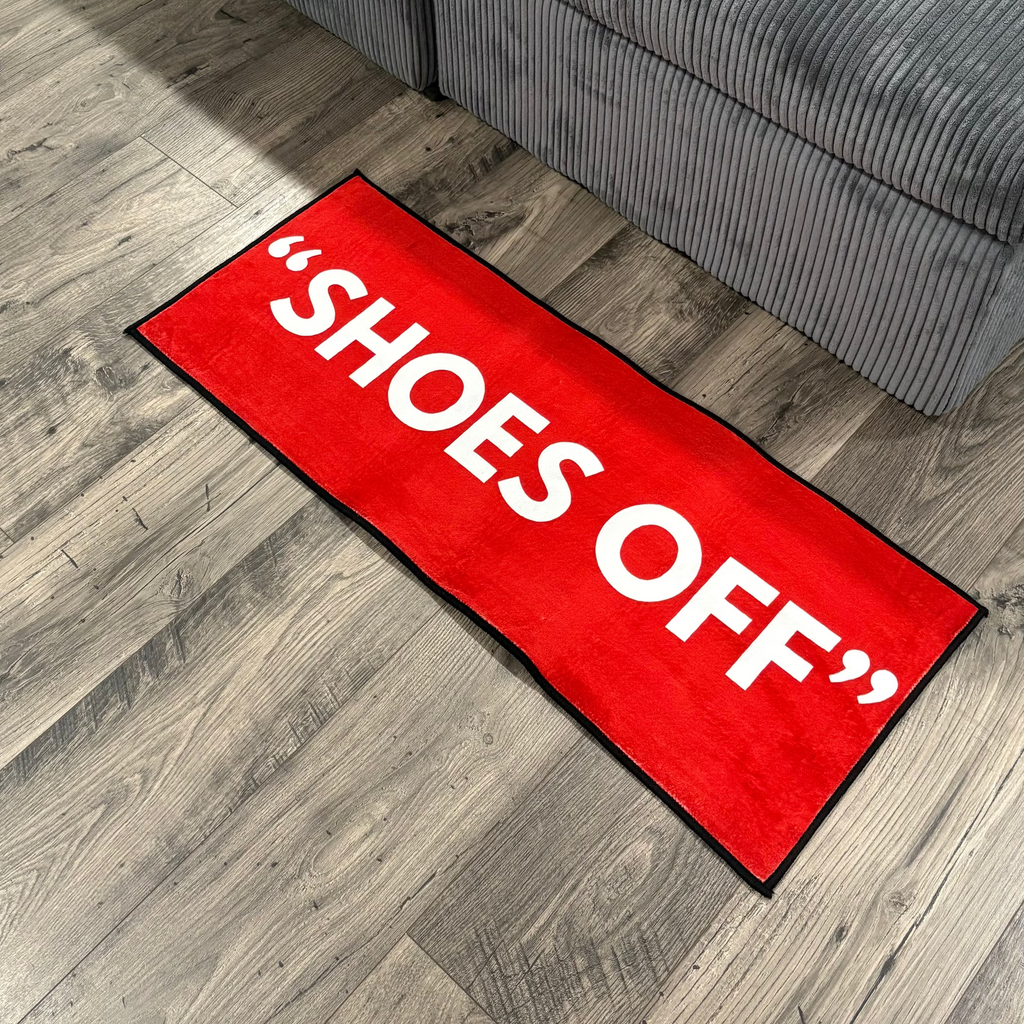 Shoes Off Entryway Runner Rug Funny Doormat