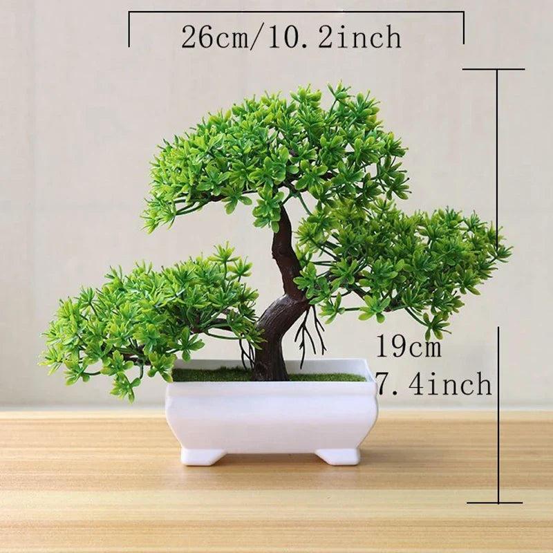 Realistic Artificial Bonsai Tree Potted Faux Plant