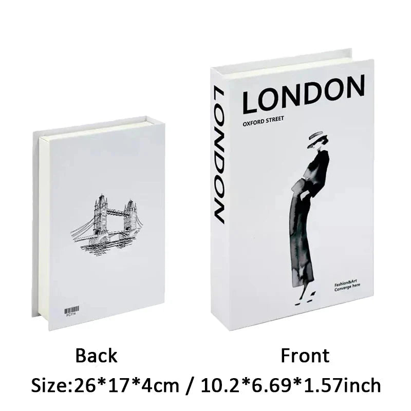 City Skyline Decorative Book Box Set Shelf Decor
