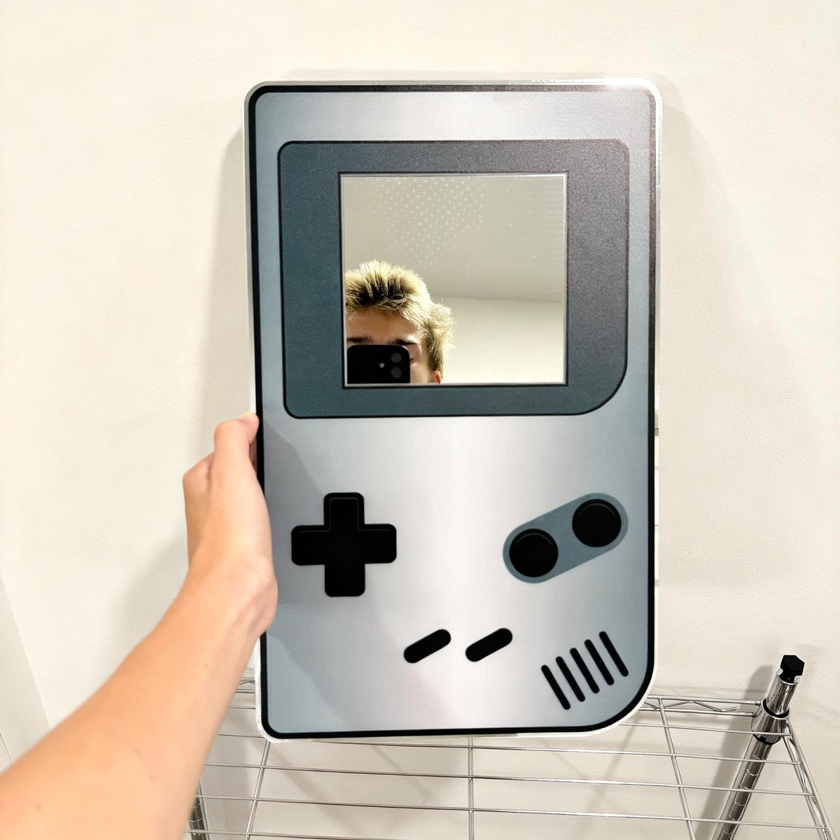 Retro Handheld Console Wall Mirror Gamer Nostalgia Decor