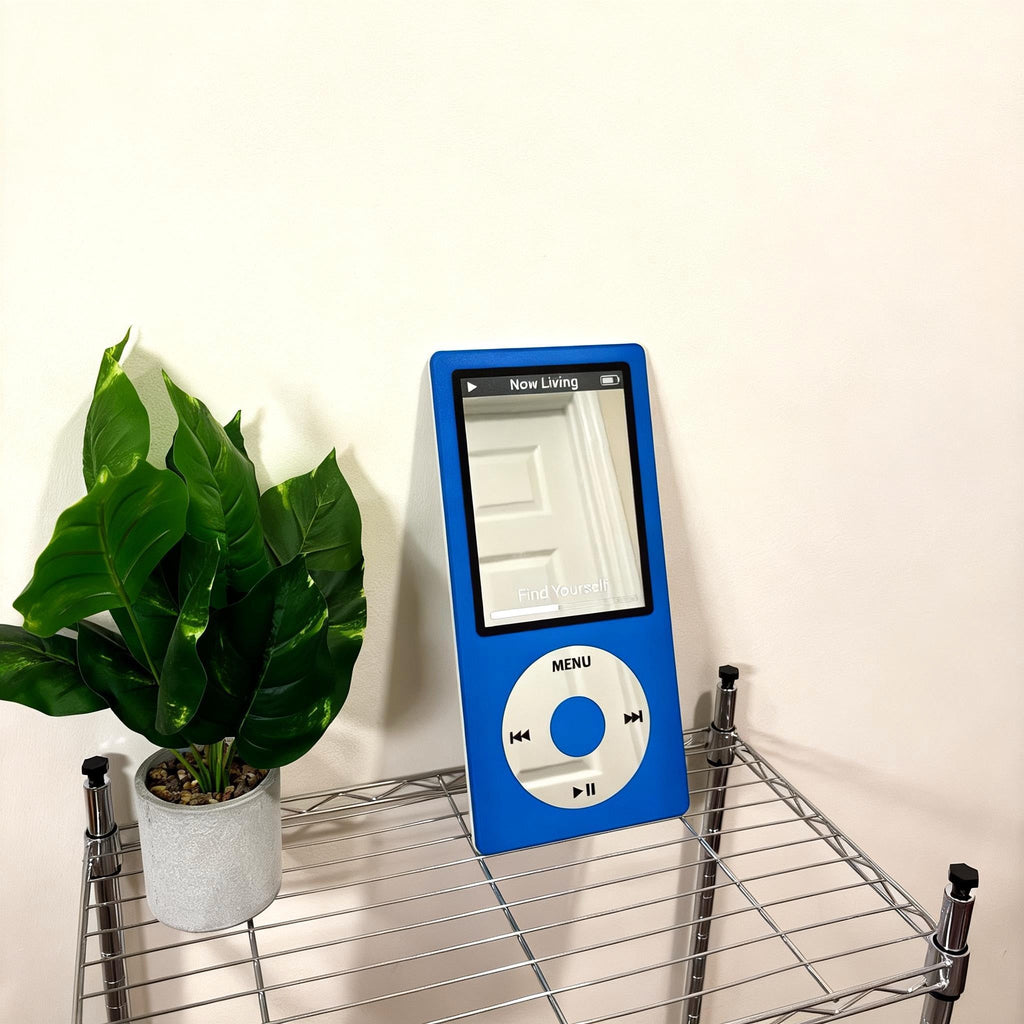 Retro Click Wheel MP3 Player Wall Mirror