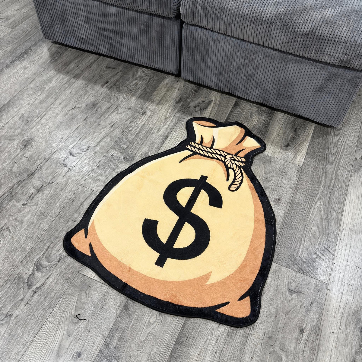 Money Bag Plush Accent Rug Novelty Cash Floor Decor
