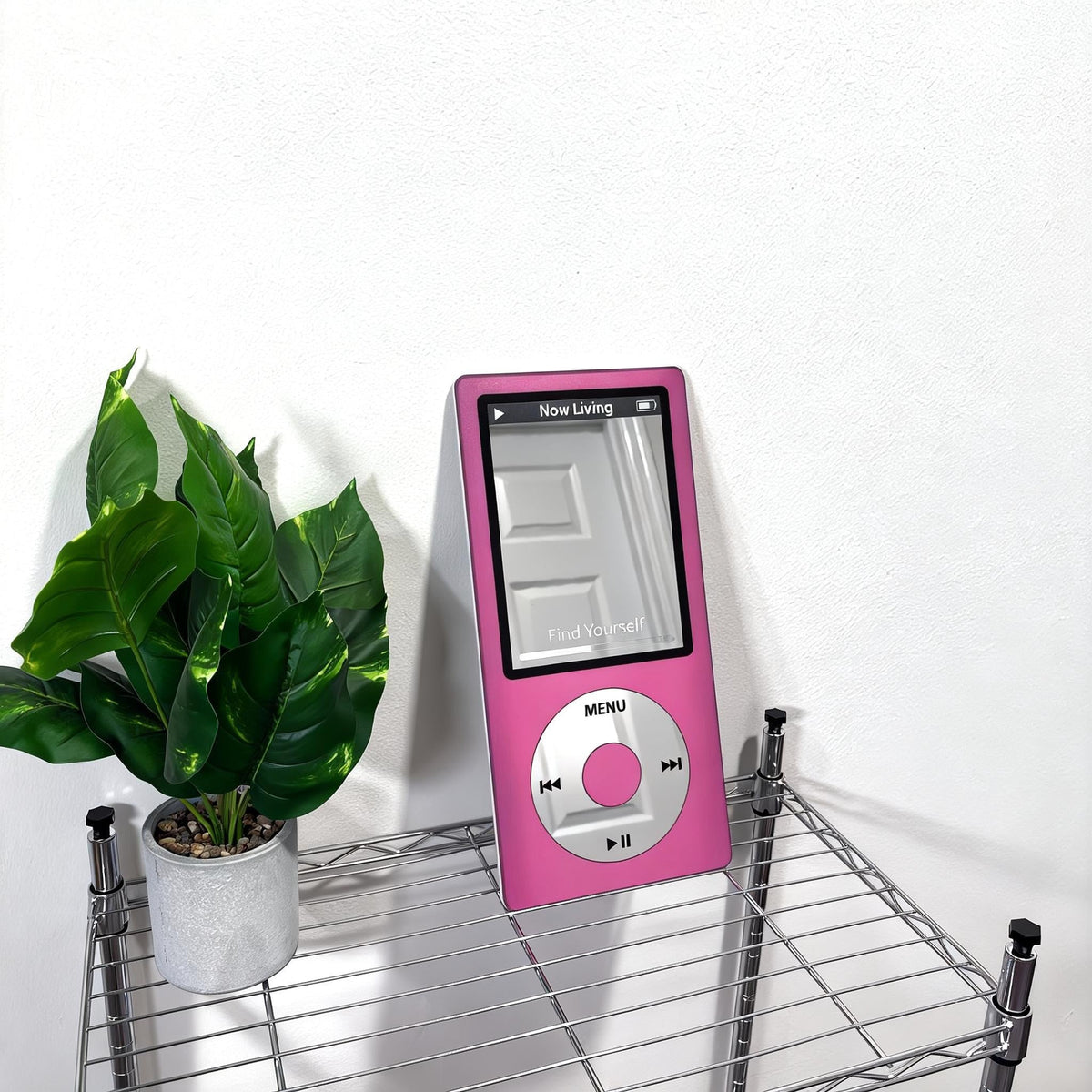 Retro Click Wheel MP3 Player Wall Mirror
