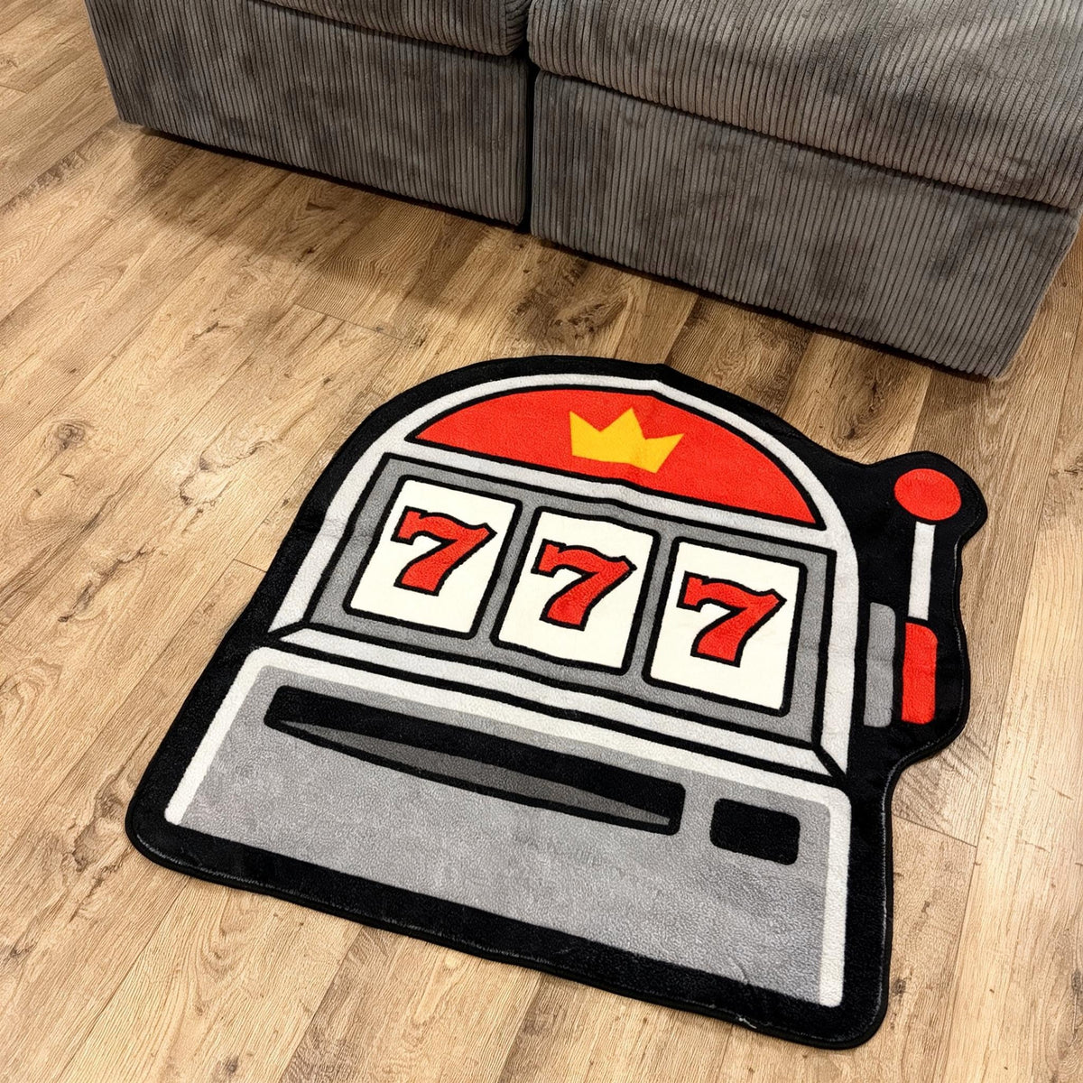 Jackpot 777 Slot Machine Themed Casino Rug