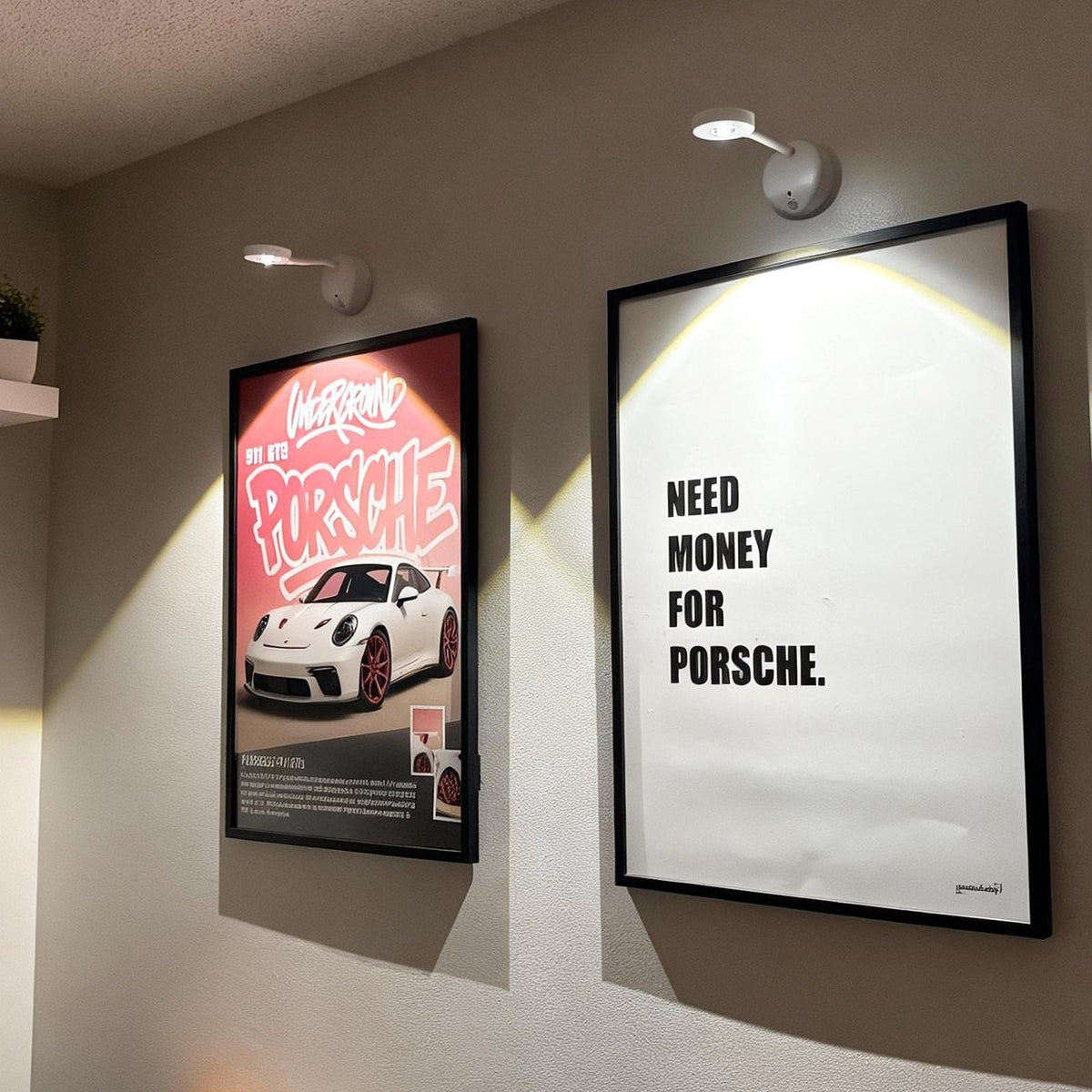 Wireless Motion Sensor LED Poster Light Wall Art Spotlight