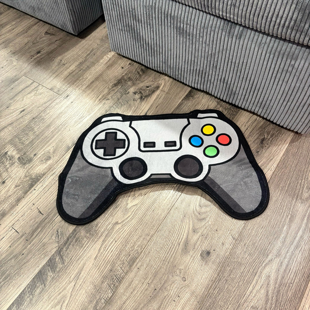 Game Controller Shaped Accent Rug for Gamer Rooms