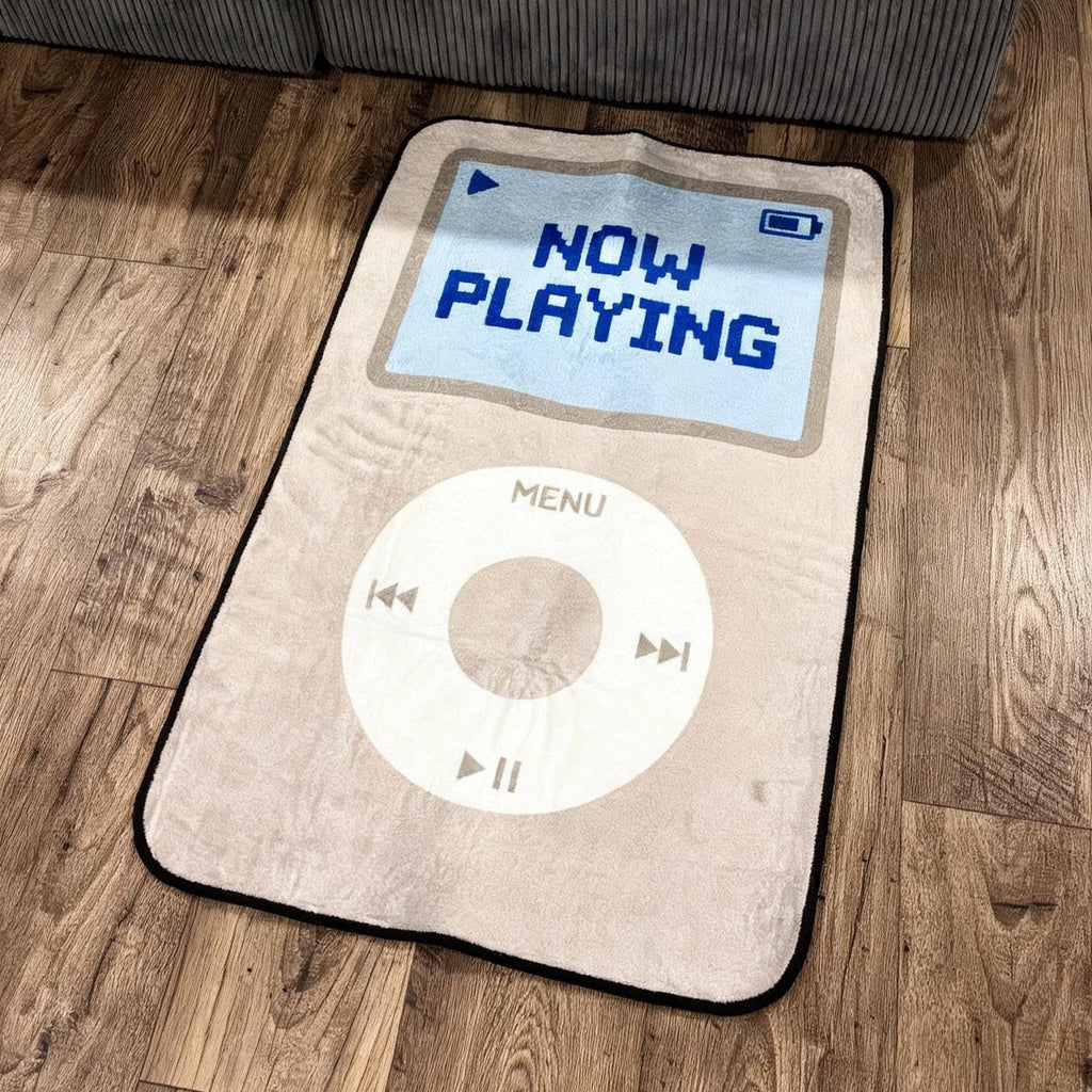 Now Playing MP3 Player Shaped Retro Music Room Rug