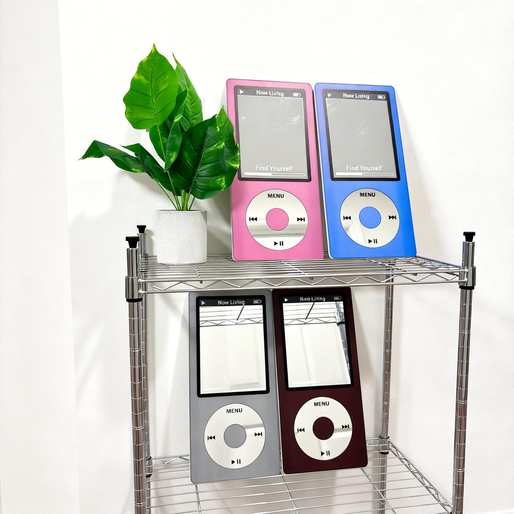 Retro Click Wheel MP3 Player Wall Mirror
