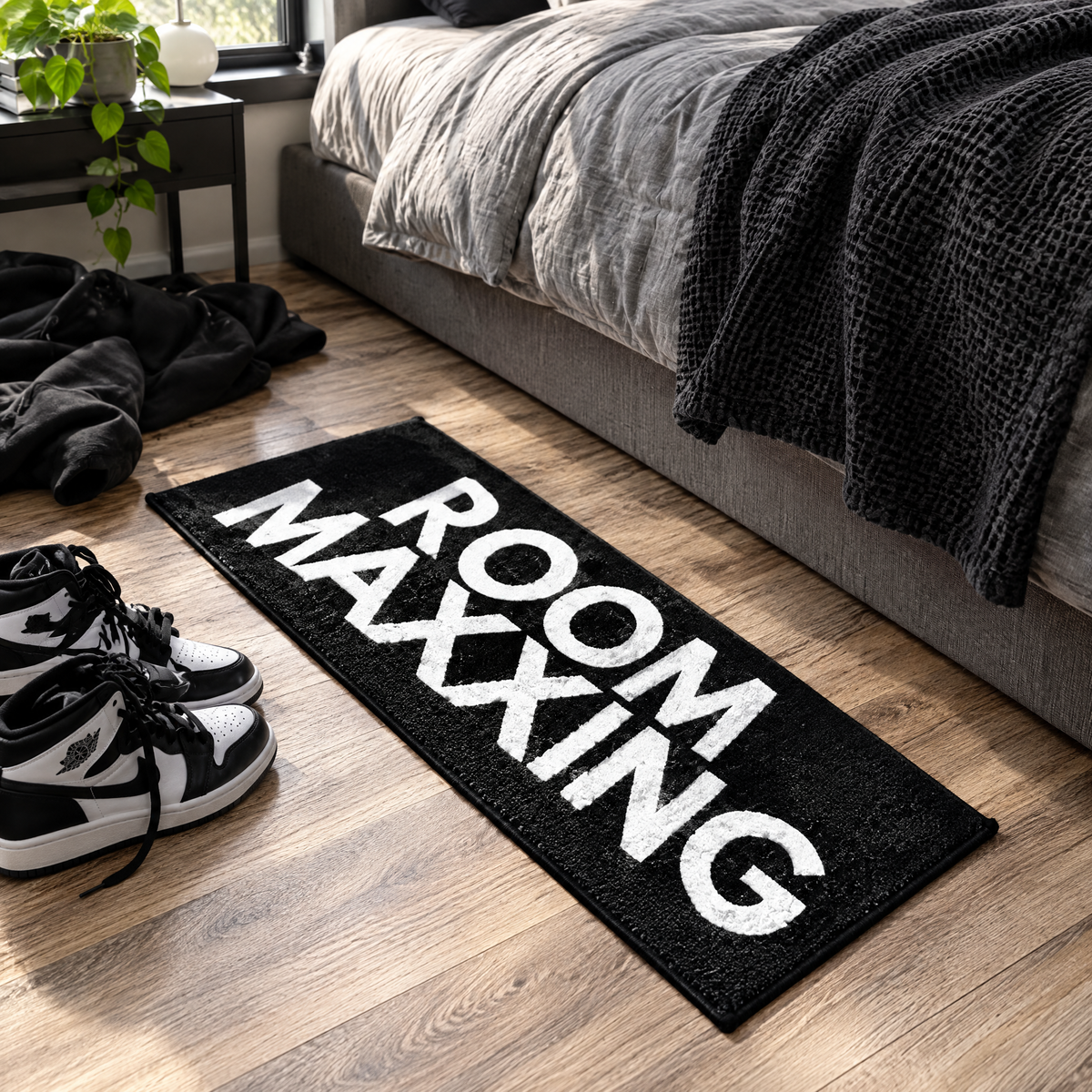 Room Maxing Rug bedside lifestyle setting