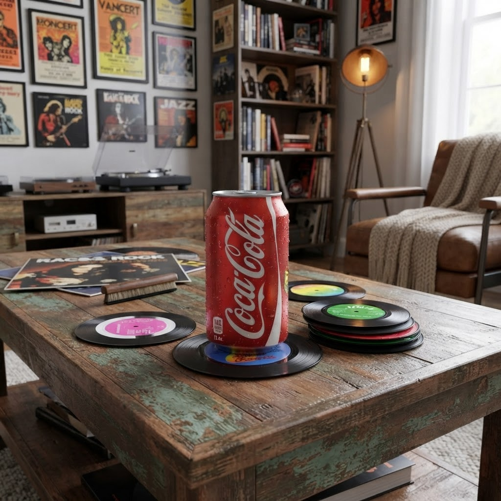 Vinyl Record Coasters lifestyle